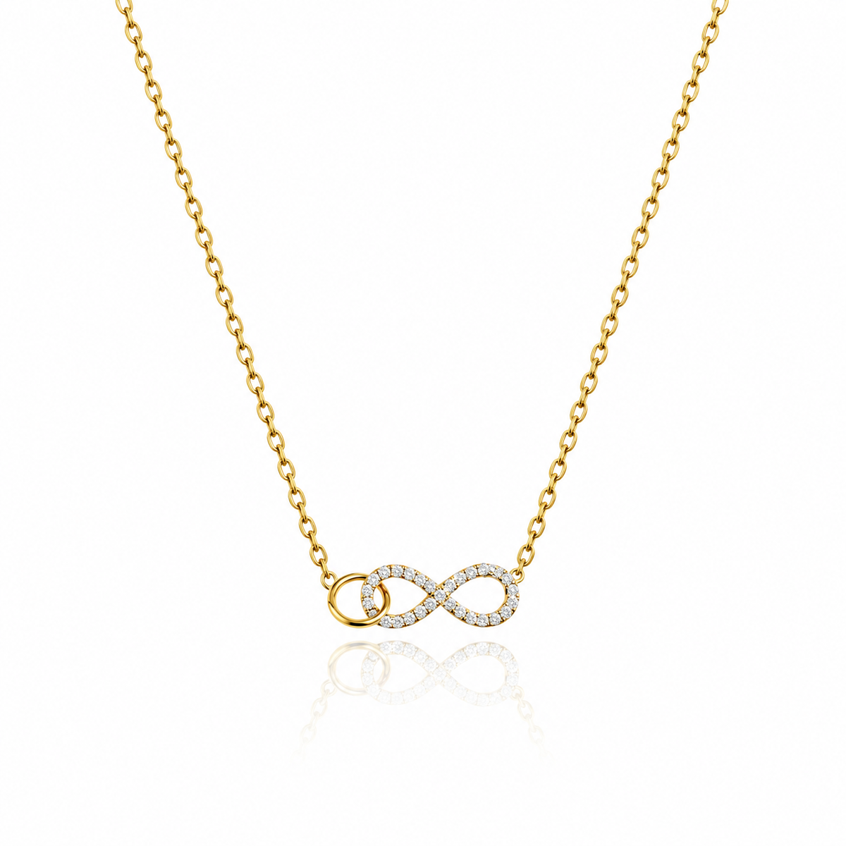 Infinia - Infinity -Halskette mit Zirkonia | Gold