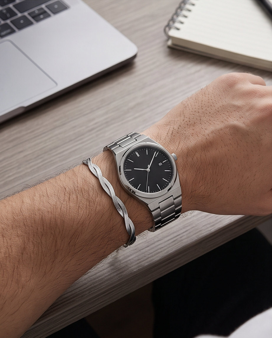 Silk Twist Bracelet-Armband | Silber