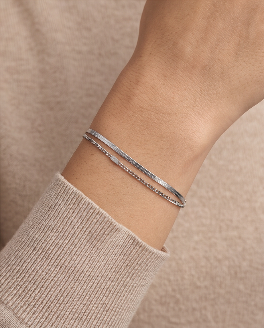 Luna Twist Elegance-Armband | Silber