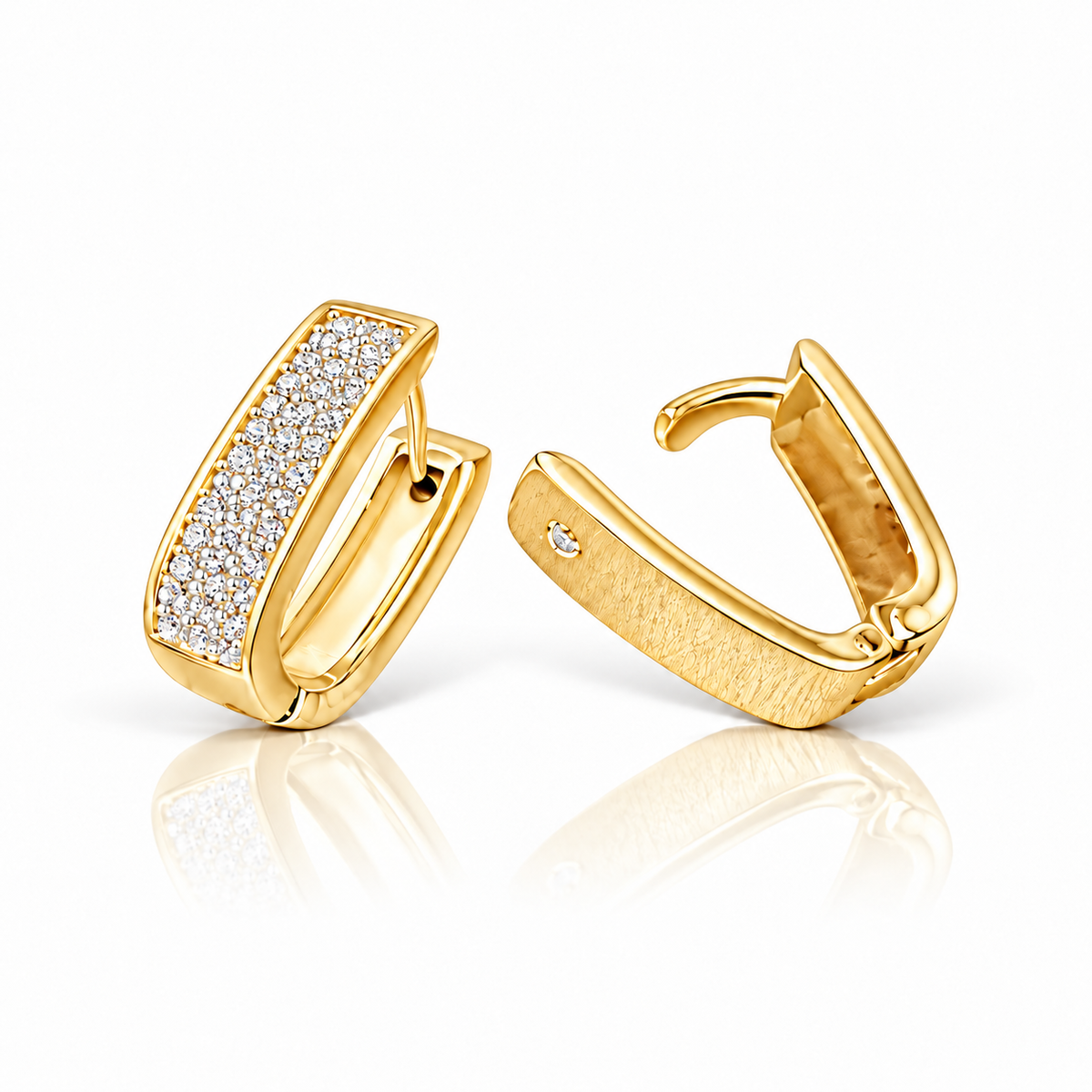 Lumiére Hoops | Funkelnde Creolen Gold