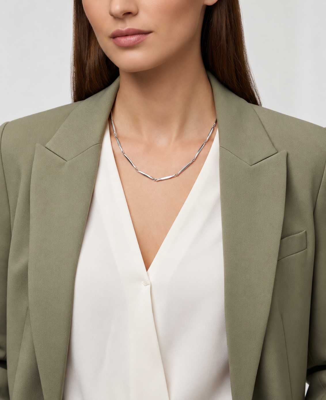Amara Pure | Edelstahl Gliederkette in Silber | Unisex